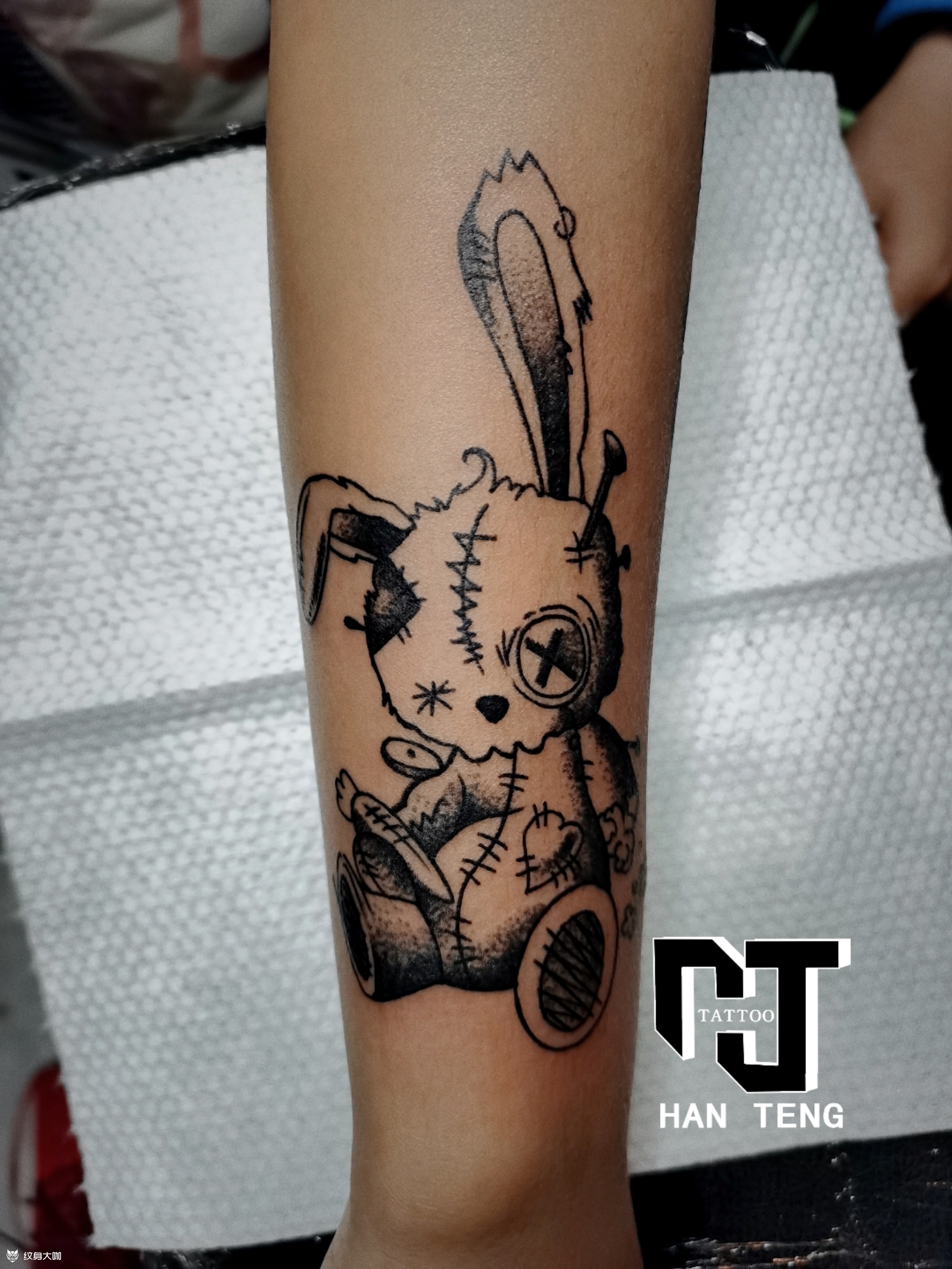 布偶_纹身图案手稿图片_孙奇的纹身作品集