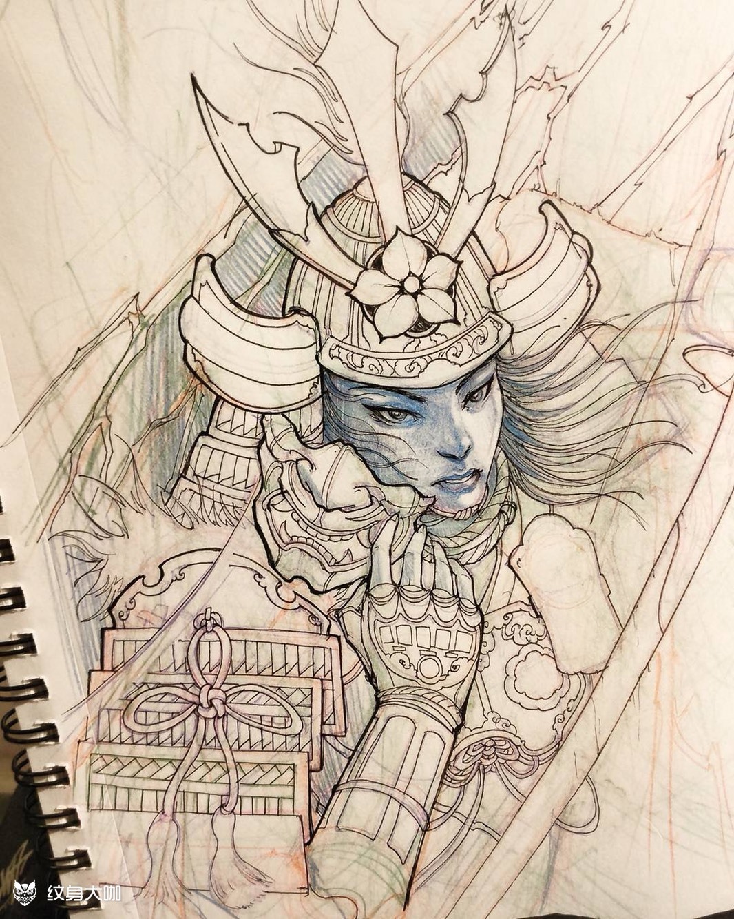 盔甲不错_纹身图案手稿图片_绮罗生的纹身作品集