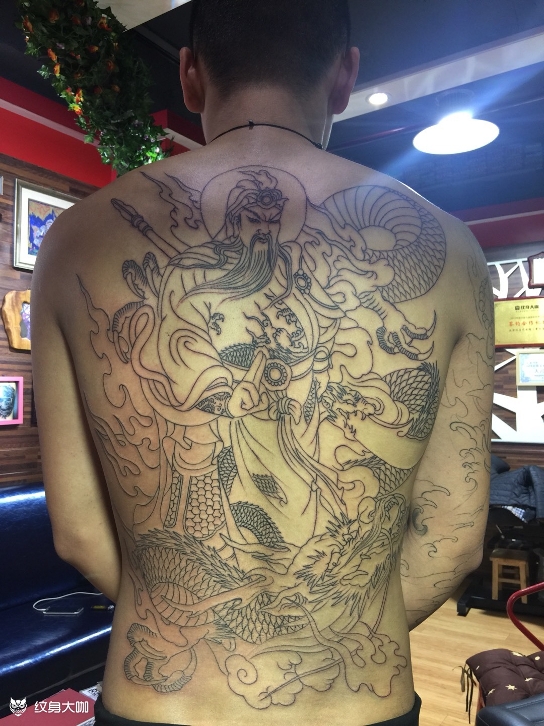 二郎神_纹身图案手稿图片_王东的纹身作品集