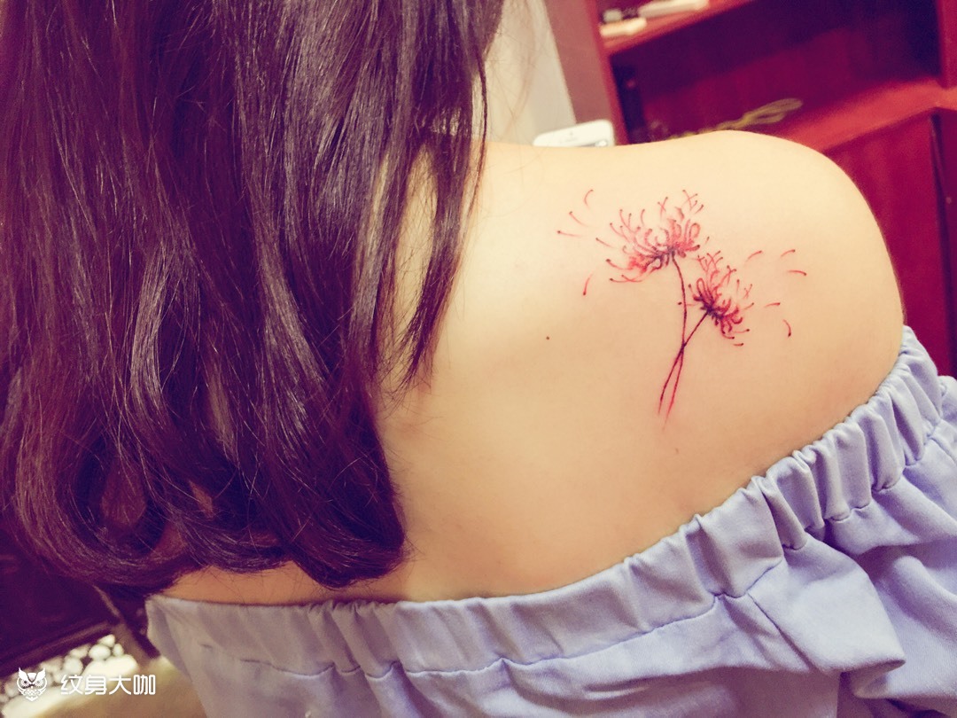 彼岸花_纹身图案手稿图片_李慧的纹身作品集