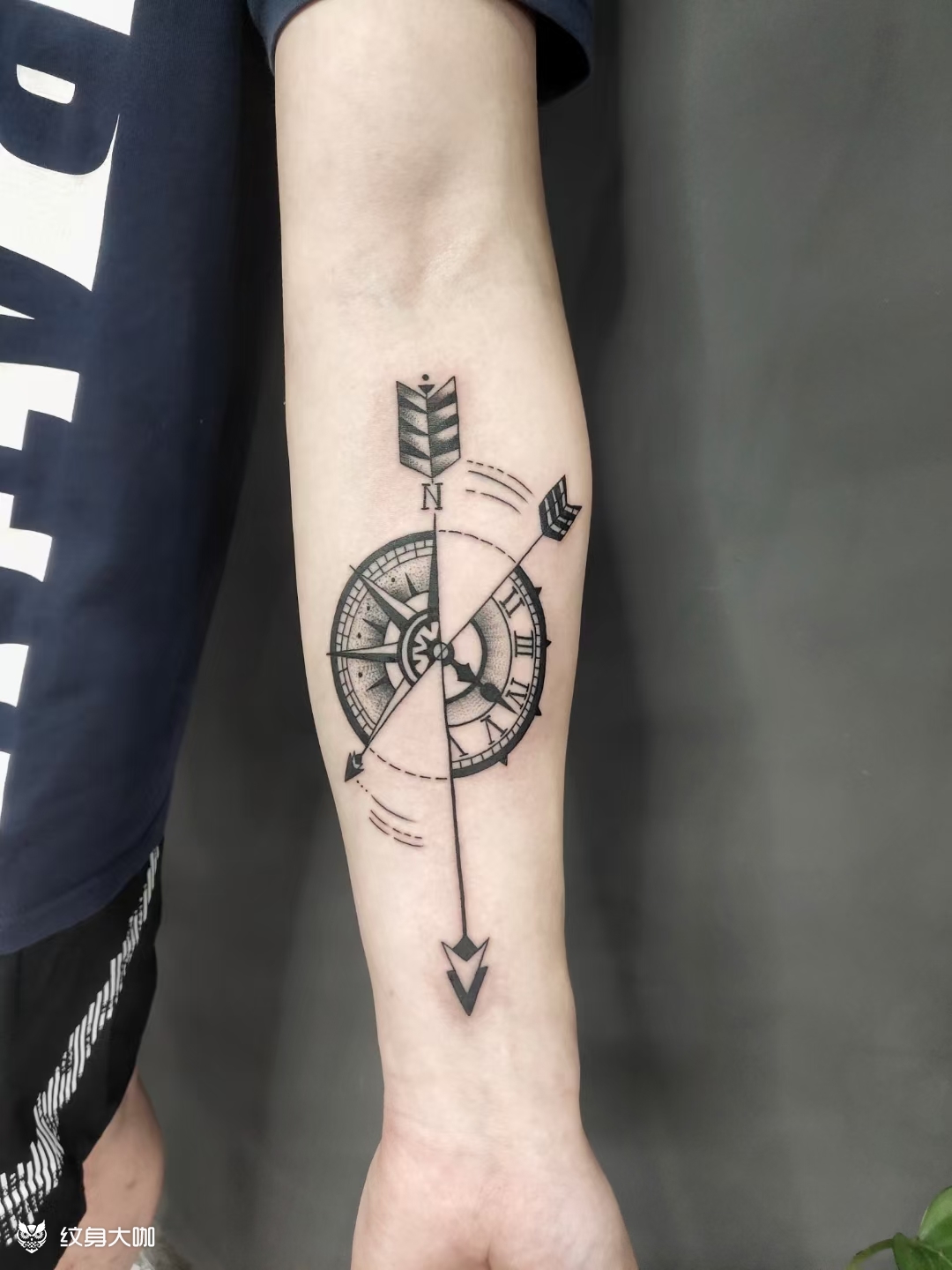 指南针纹身_纹身图案手稿图片_小霜的纹身作品集
