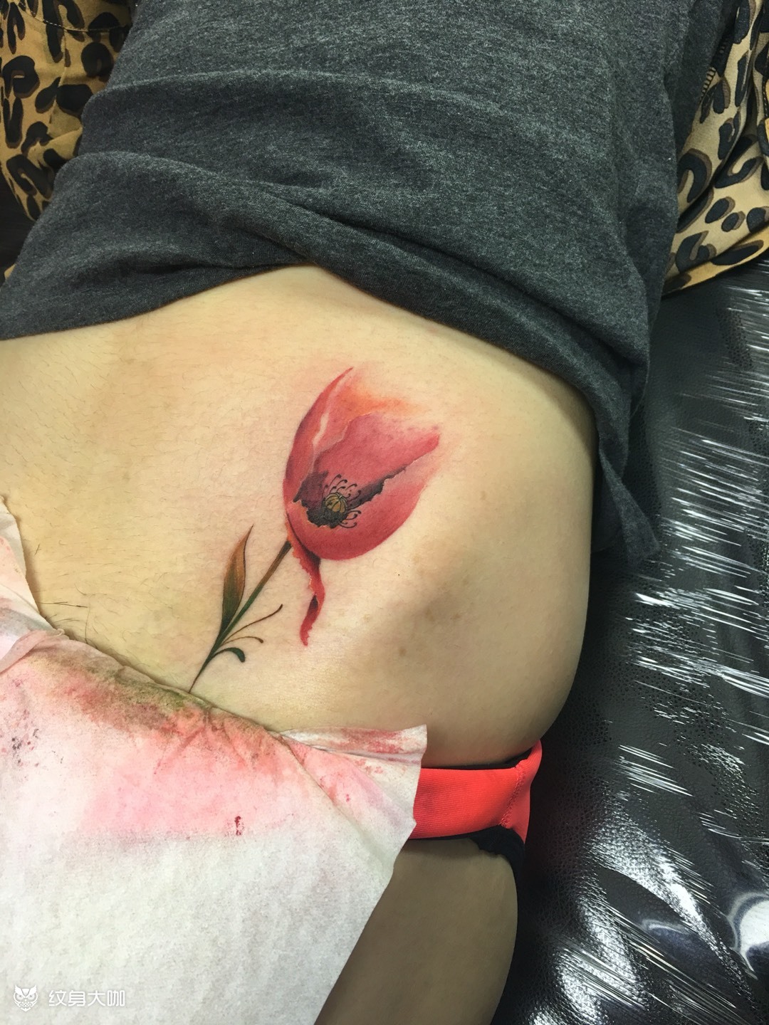 罂粟花_纹身图案手稿图片_陈巍塬的纹身作品集