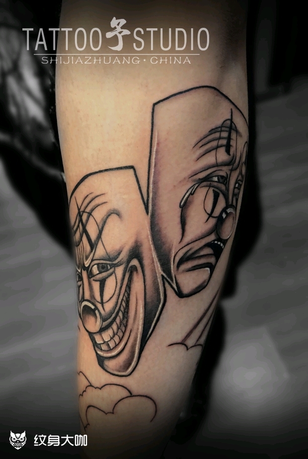 奇卡诺小丑_纹身图案手稿图片_予刺靑.主理人.雕予的纹身作品集