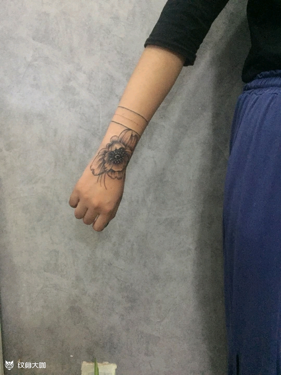 手背素花_纹身图案手稿图片_朱月发的纹身作品集
