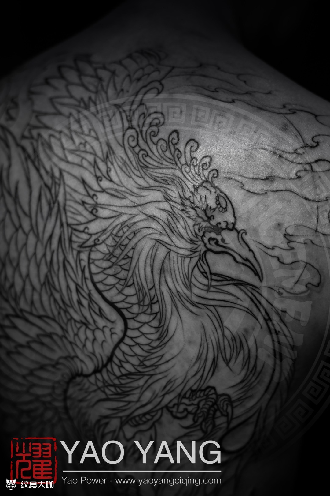 神兽朱雀-耀扬刺青今日作品 _纹身吧社区 - 纹身大咖