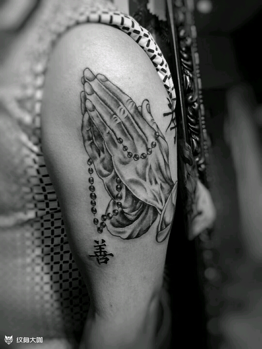 祈祷_纹身图案手稿图片_疯子的纹身作品集