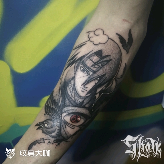 宇智波鼬_纹身图案手稿图片_ _shark的纹身作品集