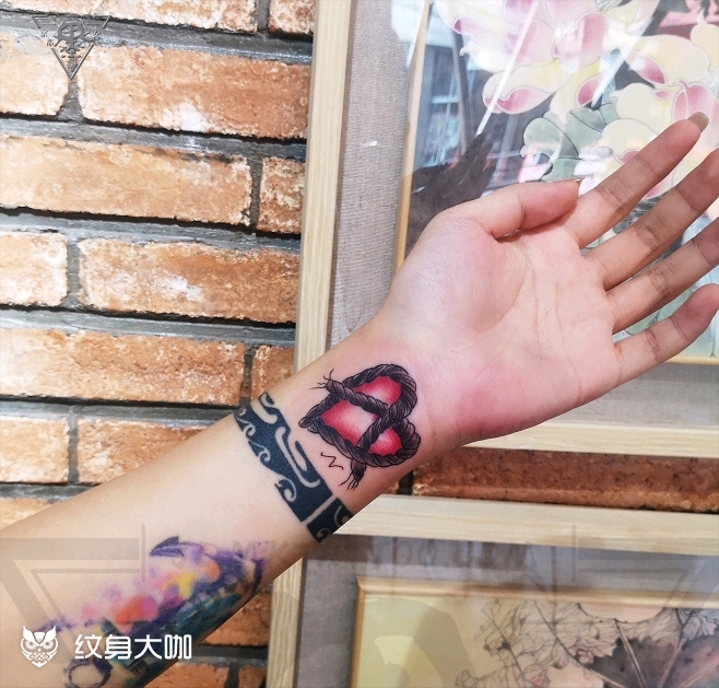 纹身/刺青/心/船锚/手环_纹身图案手稿图片_娟姐的纹身作品集