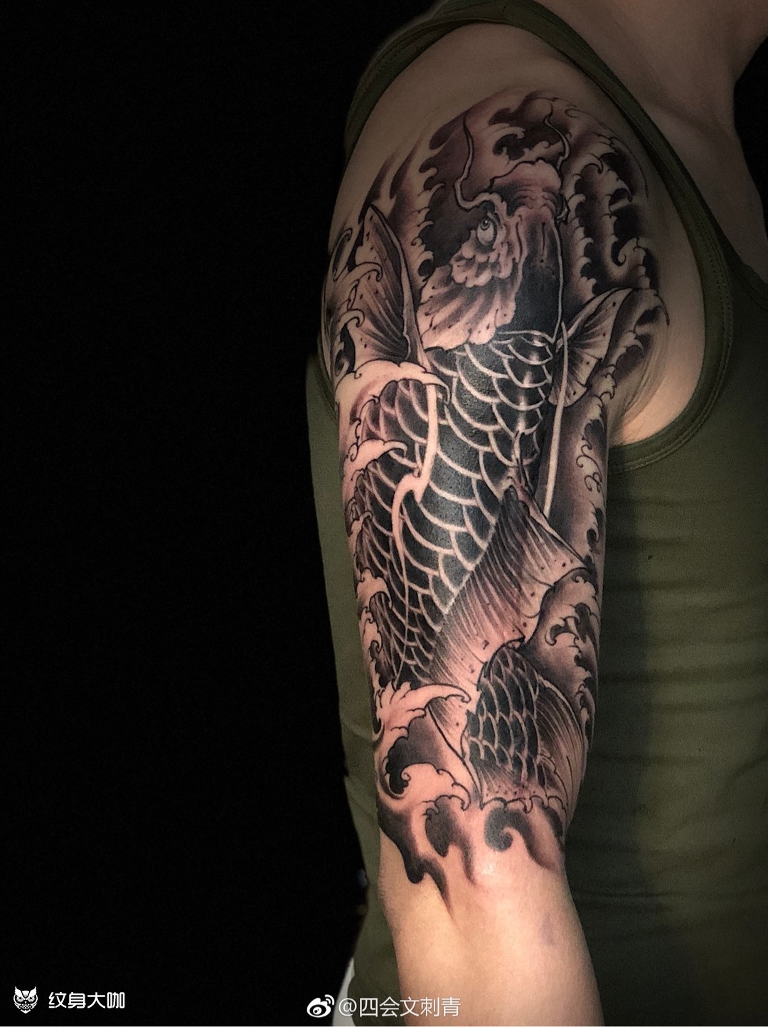 前程似锦_纹身图案手稿图片_陈智文的纹身作品集