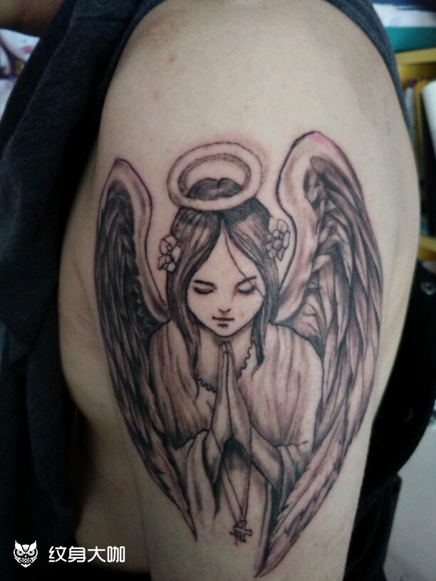 小天使_纹身图案手稿图片_筑心的纹身作品集
