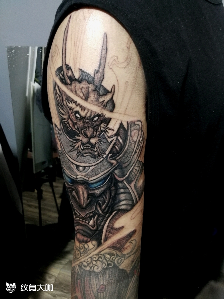 鬼武士【接花臂】_纹身吧社区 - 纹身大咖