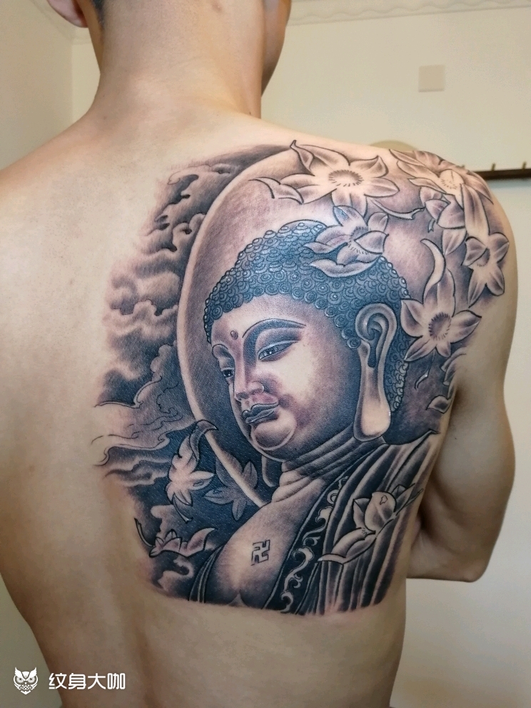 大日如来_纹身图案手稿图片_@男姐的纹身作品集