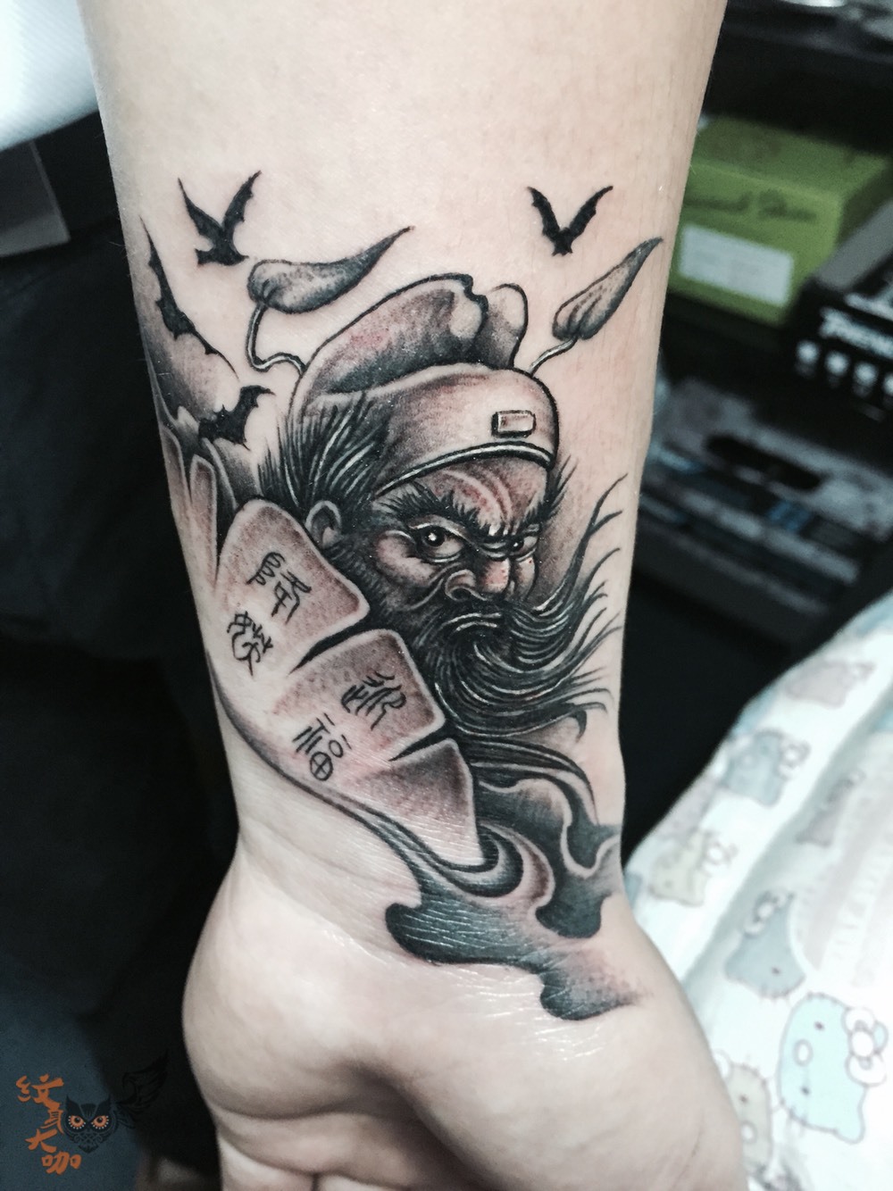 钟馗_纹身图案手稿图片_钟政的纹身作品集