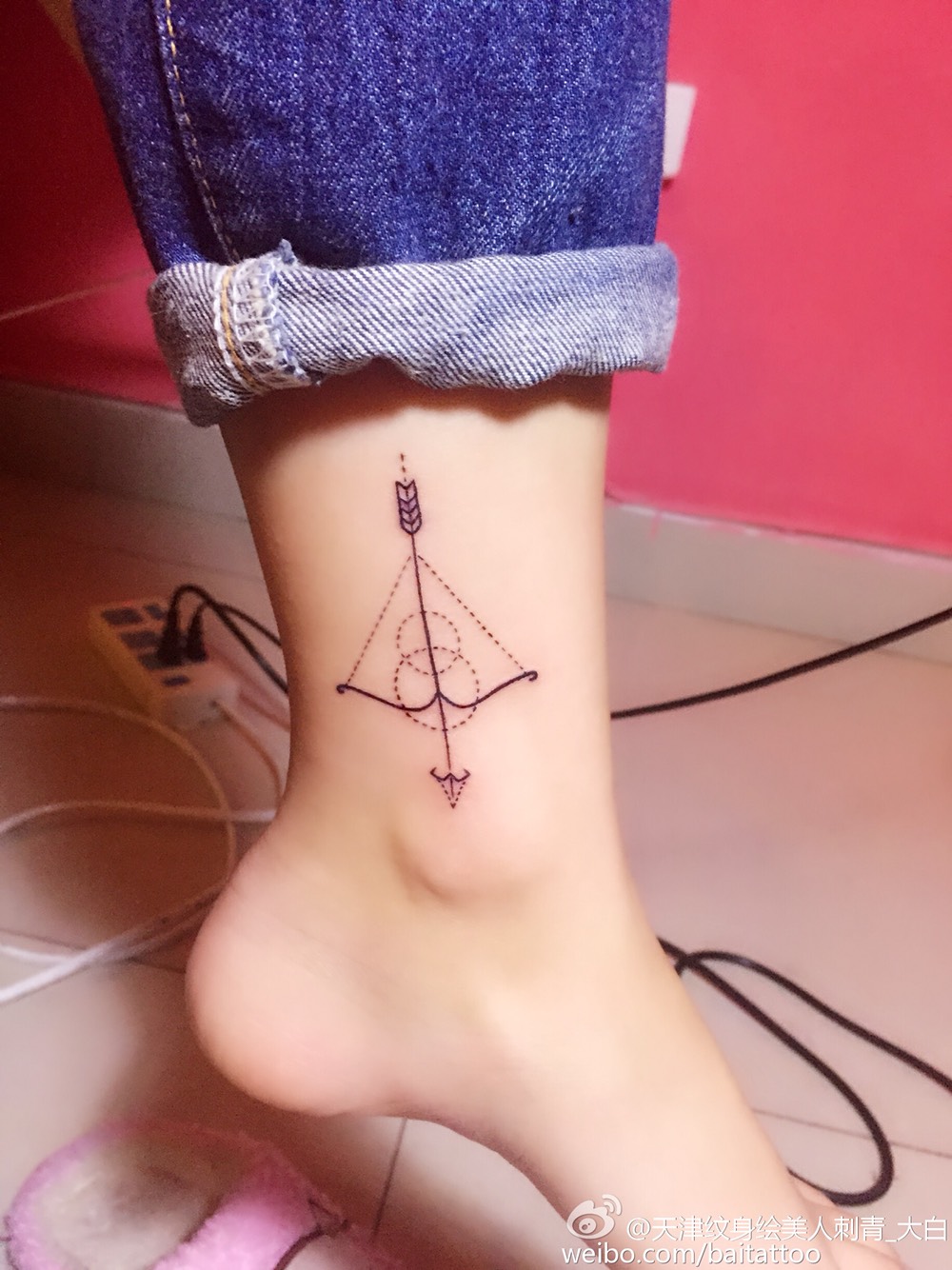 射手座_纹身图案手稿图片_白强的纹身作品集