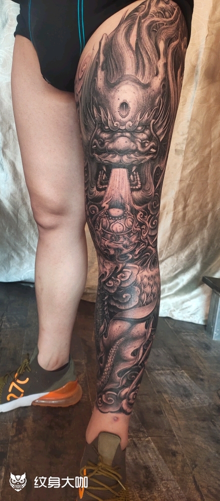 盘龙柱_纹身图案手稿图片_雕酉的纹身作品集