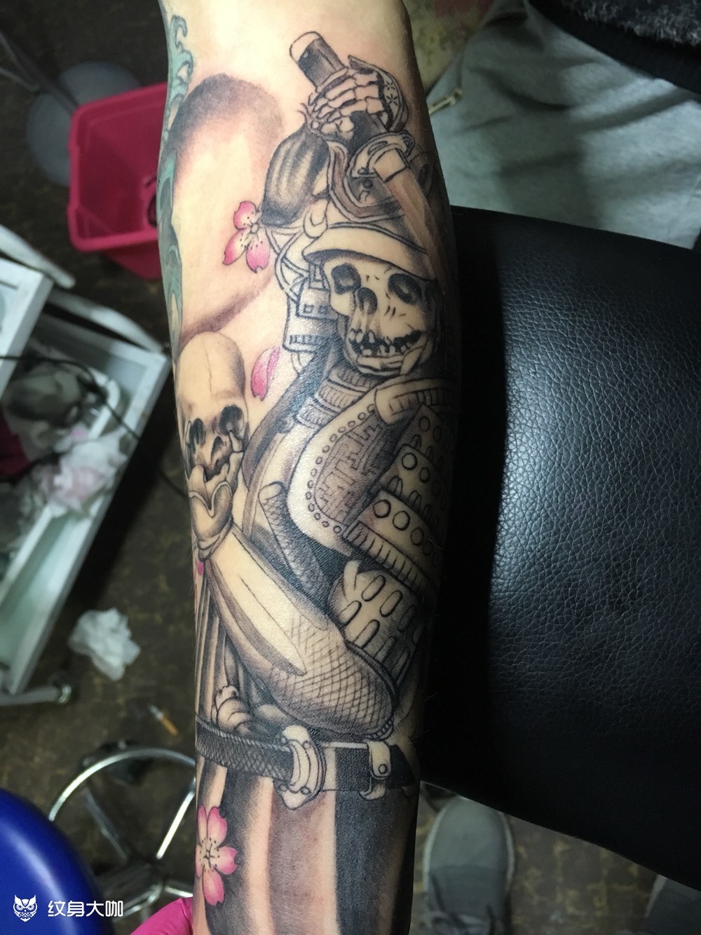 鬼武士_纹身图案手稿图片_叶强的纹身作品集