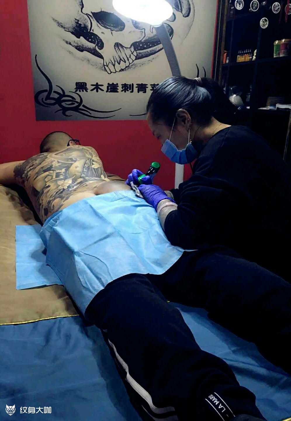 满背_纹身图案手稿图片_李爽的纹身作品集