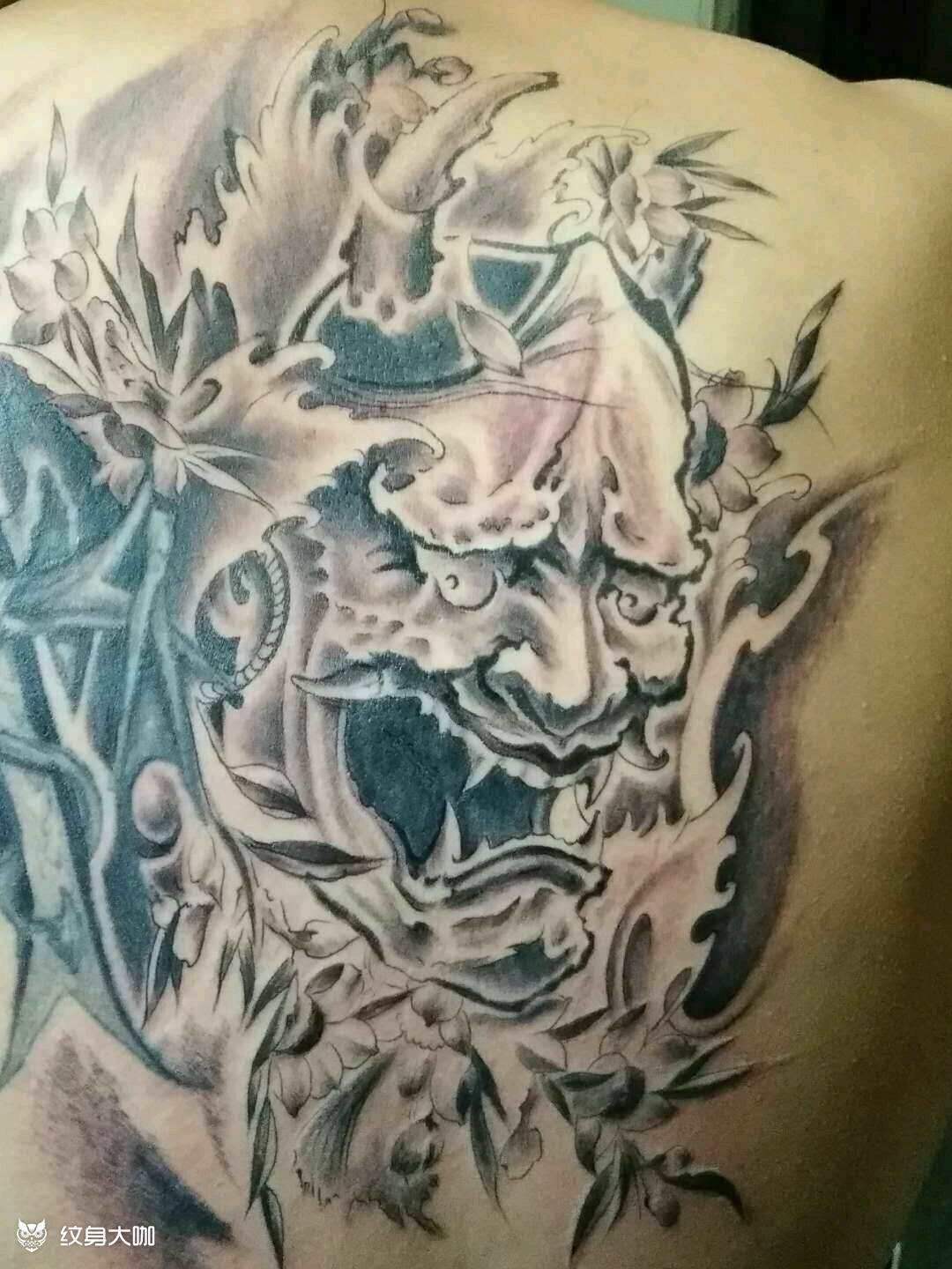 小半背般若_纹身图案手稿图片_囚狼的纹身作品集