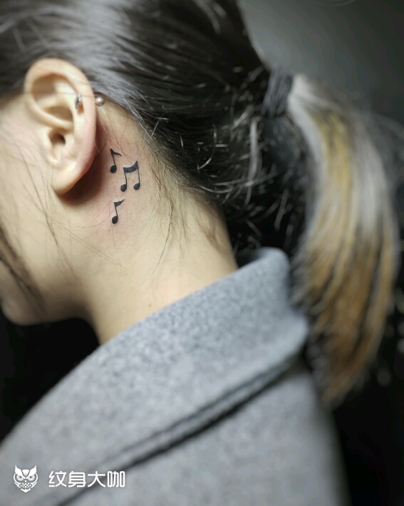 音符_纹身图案手稿图片_白木的纹身作品集