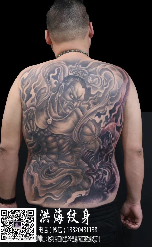 满背_纹身图案手稿图片_王荣的纹身作品集
