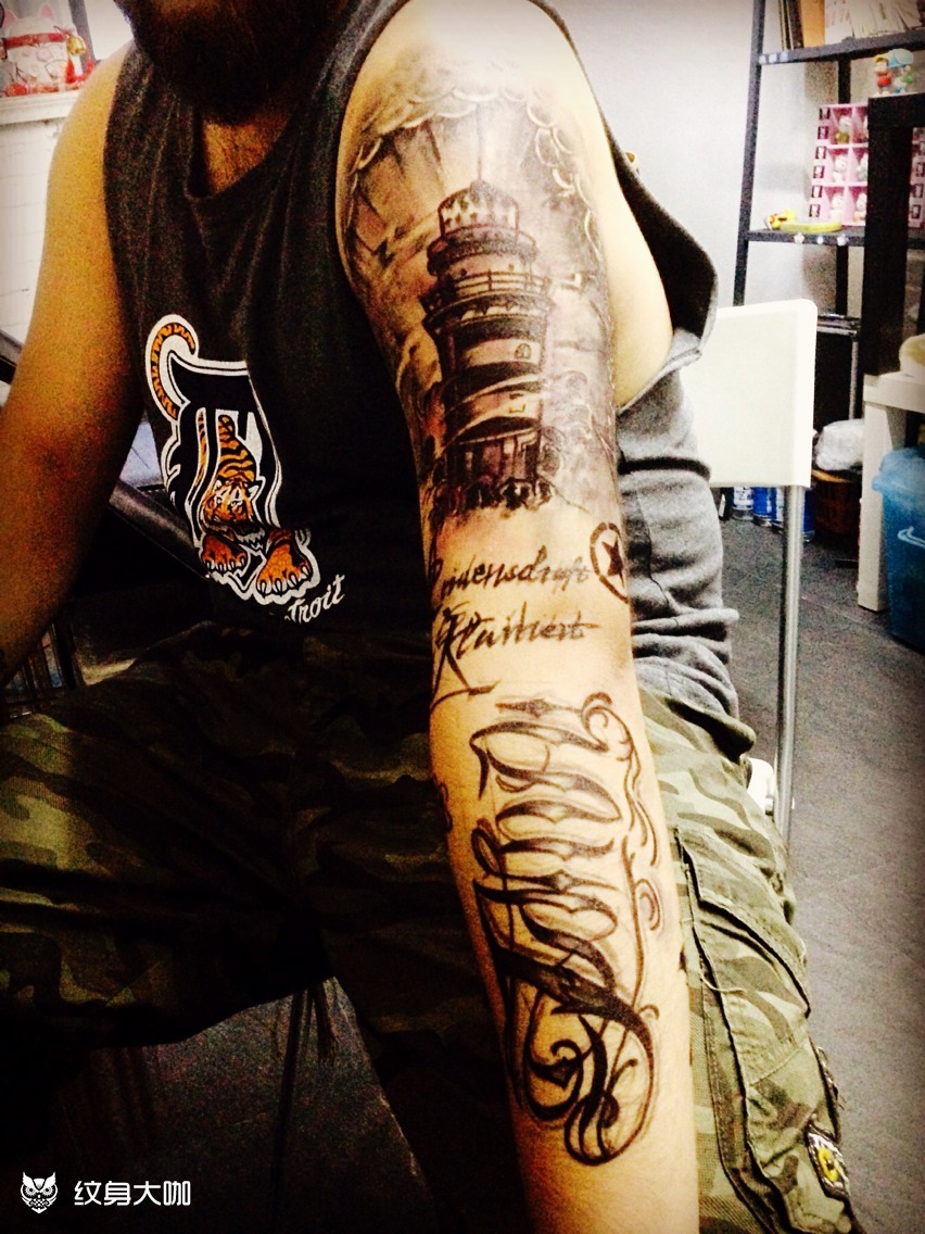欧美花臂设计_纹身图案手稿图片_棠-刺青的纹身作品集