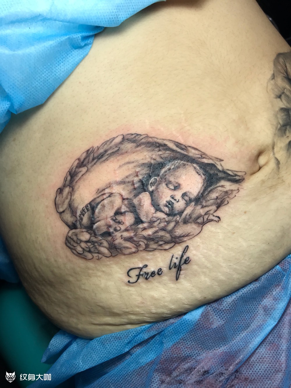 守护_纹身图案手稿图片_王月的纹身作品集