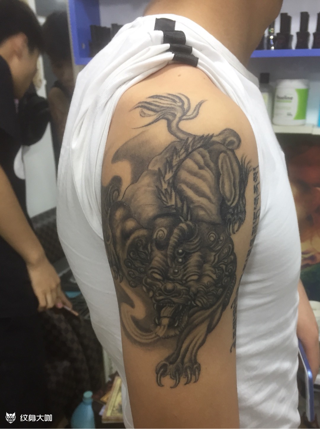 招财貔貅77梵文_纹身图案手稿图片_冯玉健的纹身作品集