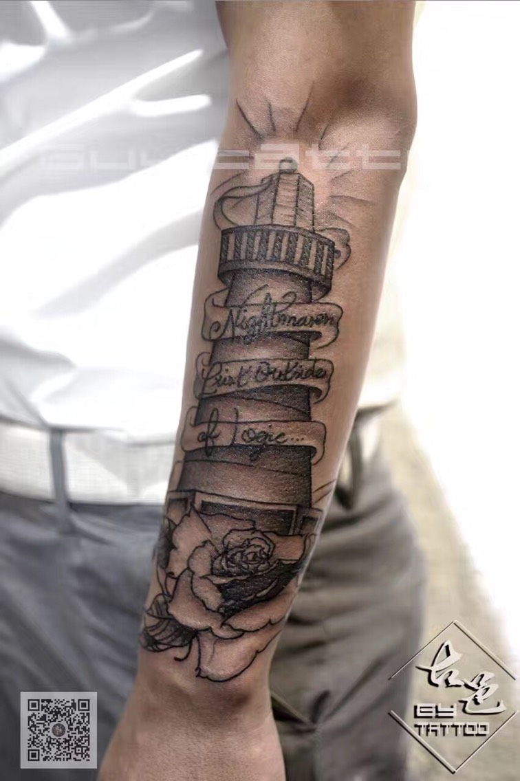 宝塔_纹身图案手稿图片_古邑,小聪的纹身作品集