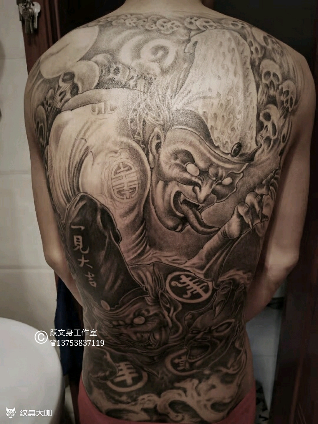 黑白无常_纹身图案手稿图片_塔兔跃的纹身作品集