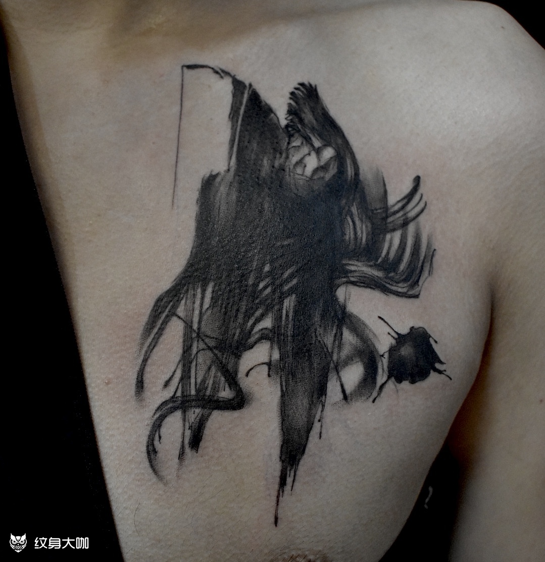 姜太公钓鱼_纹身图案手稿图片_覌正的纹身作品集