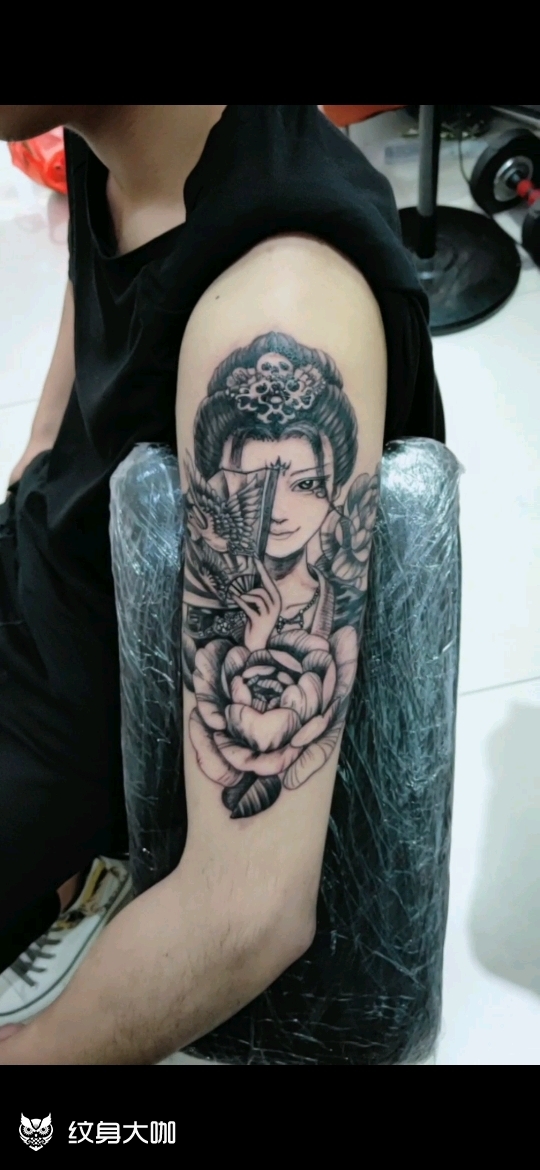 艺伎_纹身图案手稿图片_一墨的纹身作品集