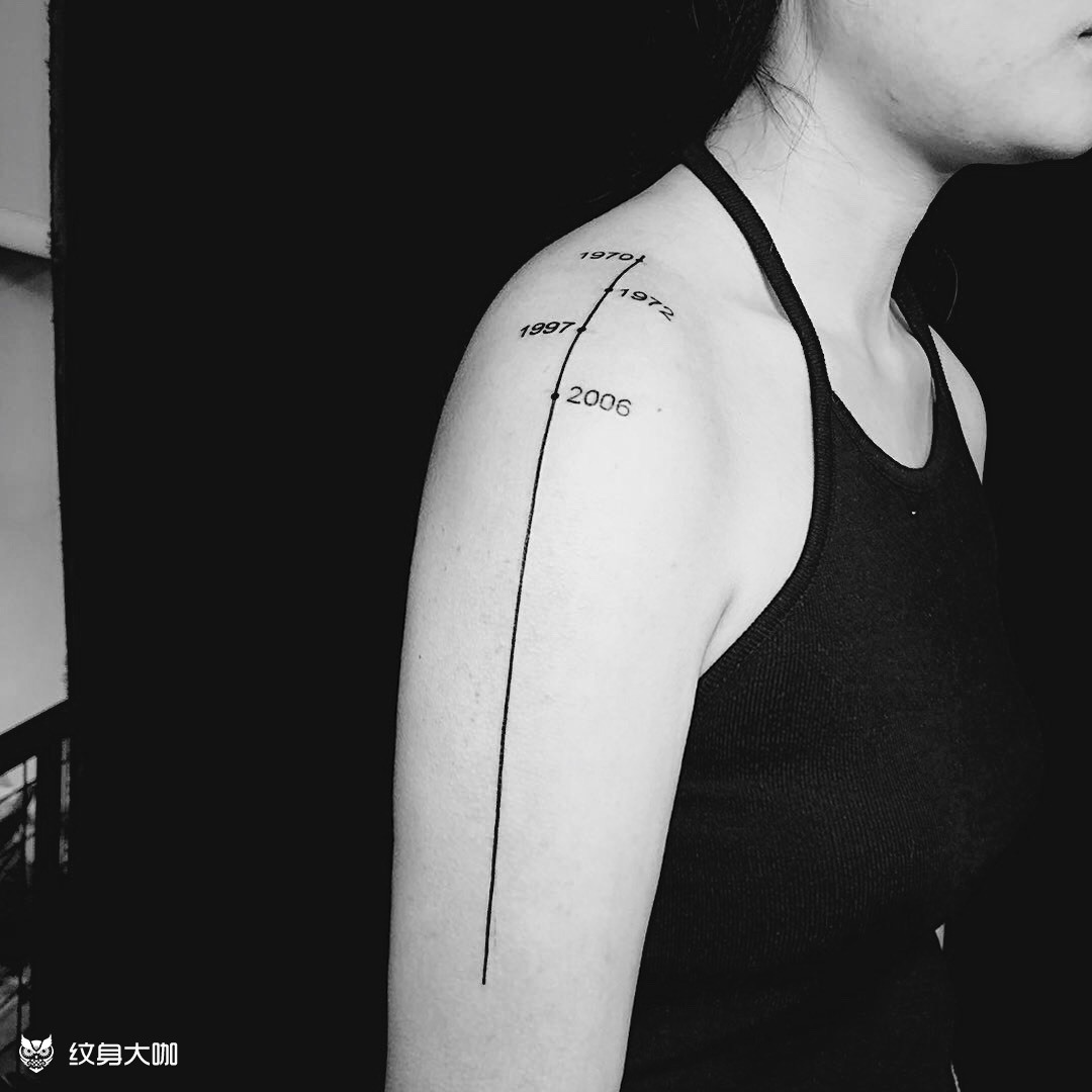 时间线_纹身图案手稿图片_郑洋洋的纹身作品集