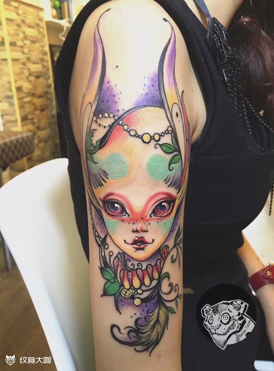 小精灵_纹身图案手稿图片_刘宇的纹身作品集