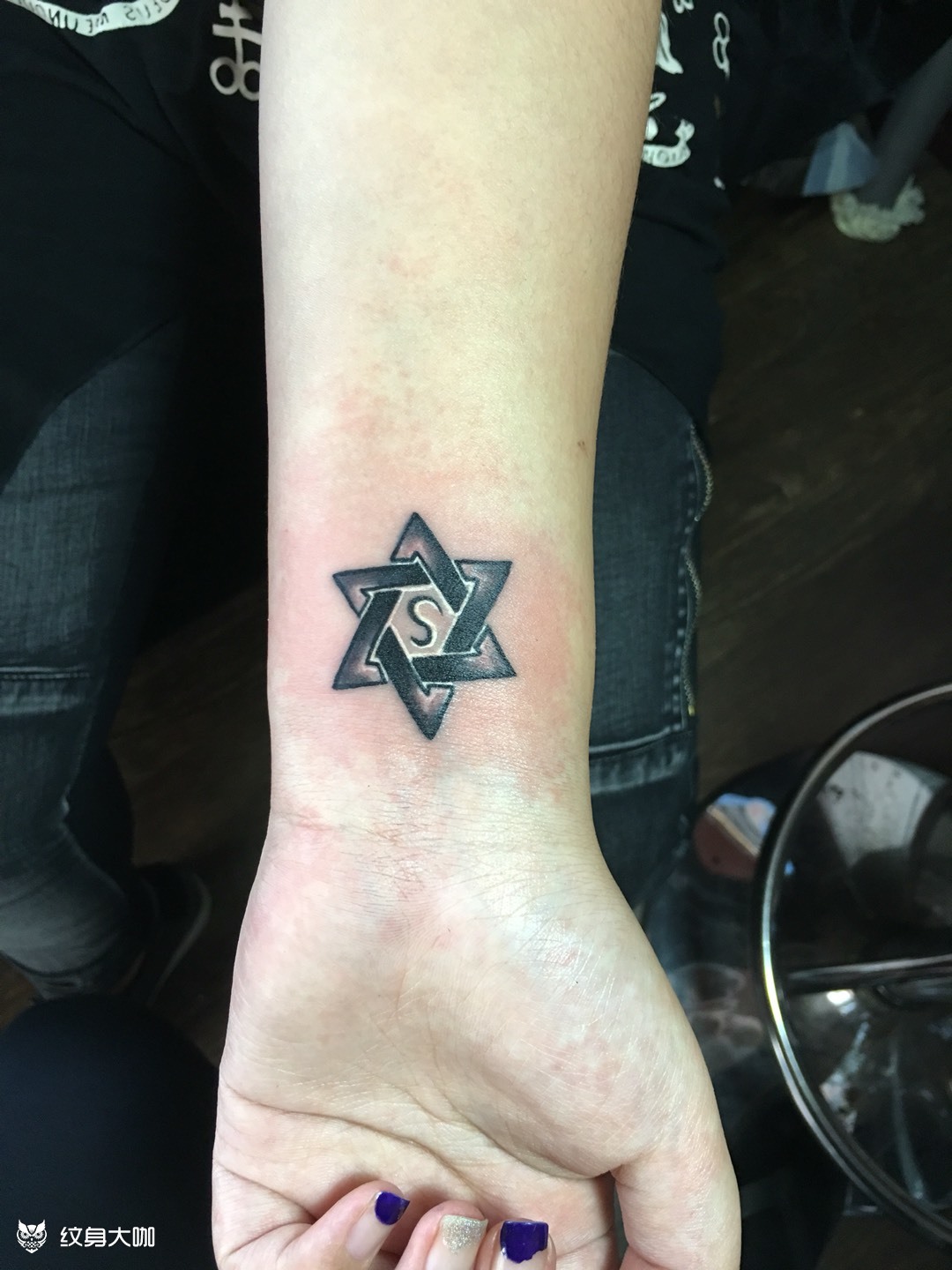 六芒星_纹身图案手稿图片_李刚的纹身作品集