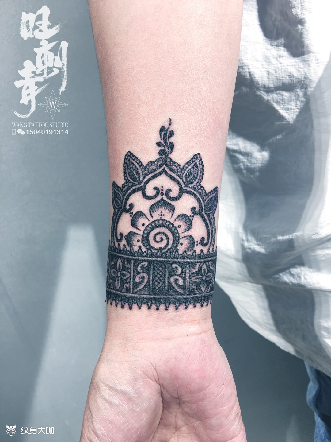 海娜花_纹身图案手稿图片_刘兴旺的纹身作品集