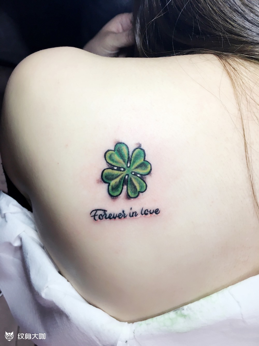 四叶草_纹身图案手稿图片_荆轲的纹身作品集