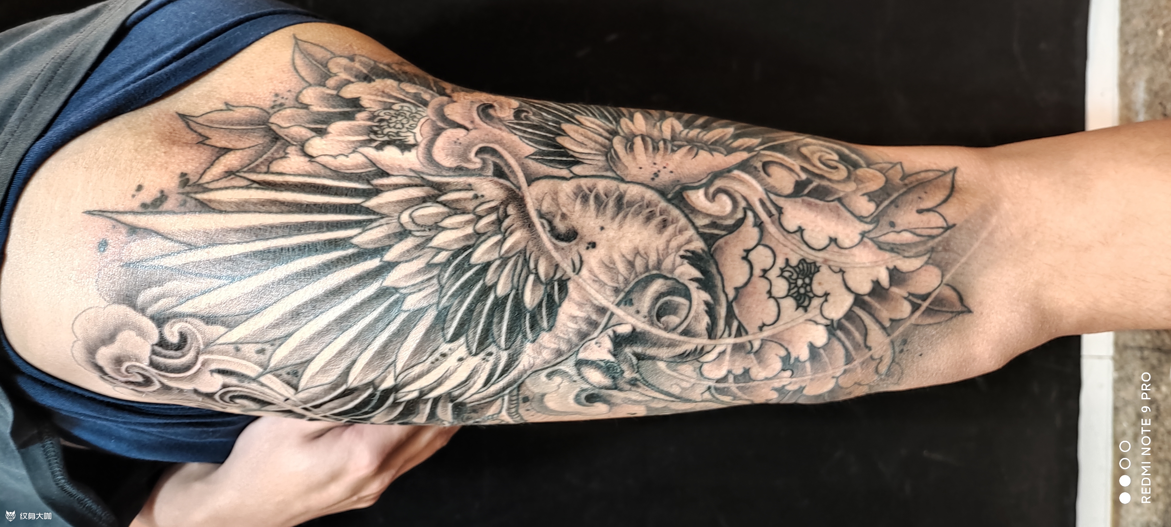 新传统仙鹤._纹身图案手稿图片_肖丰的纹身作品集