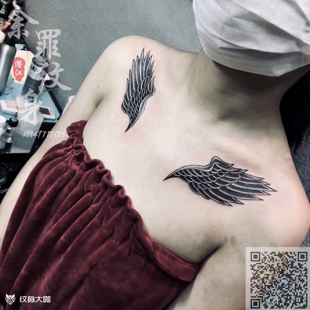 小翅膀_纹身图案手稿图片_余罪的纹身作品集