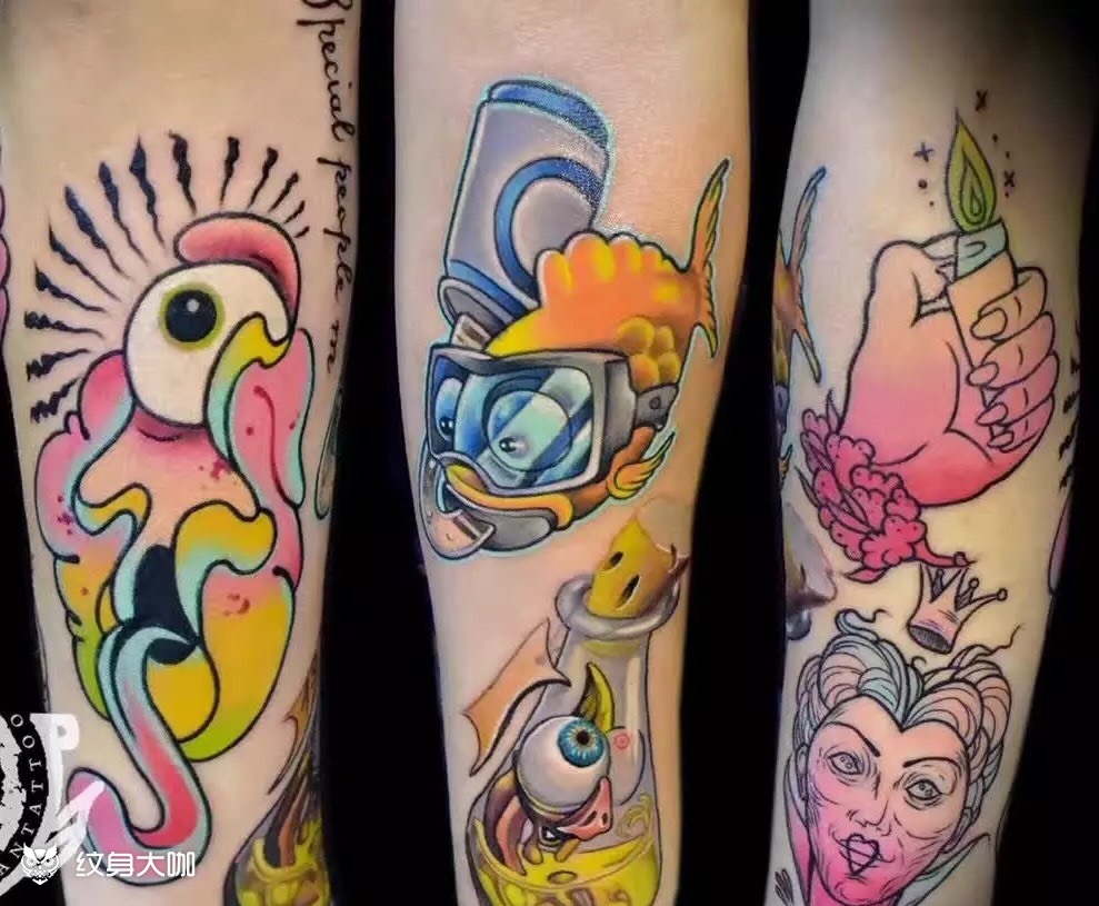 new school_纹身图案手稿图片_守藏05的纹身作品集