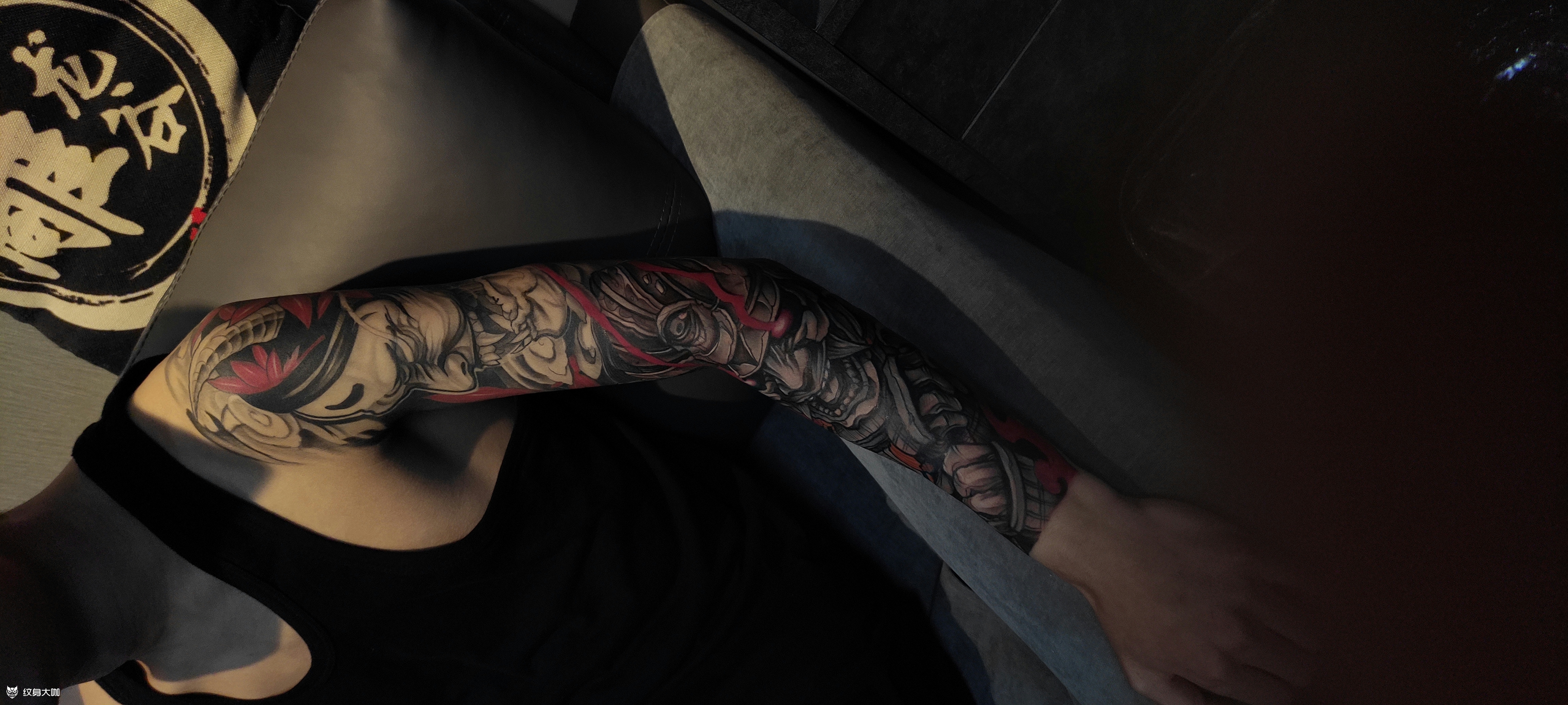 般若鬼武士花臂_纹身图案手稿图片_冯迎春的纹身作品集