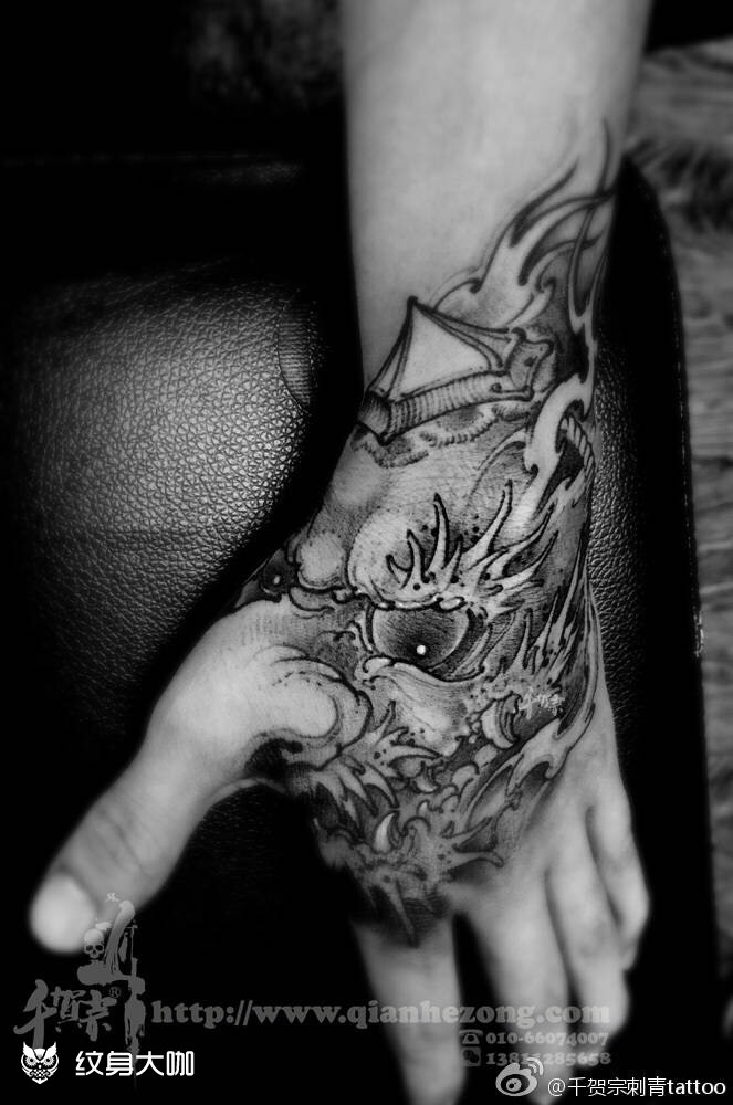 天狗_纹身图案手稿图片_千贺宗任亮的纹身作品集