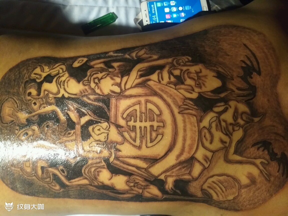 5鬼抬棺_纹身图案手稿图片_白胡子的纹身作品集