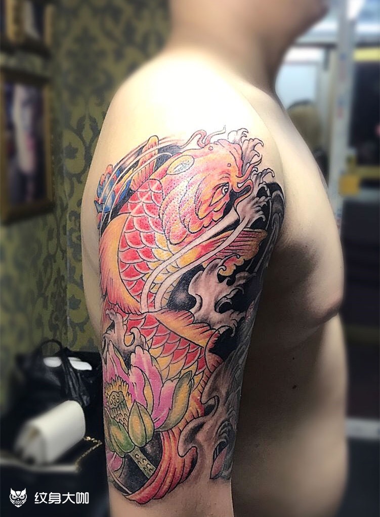 鲤鱼_纹身图案手稿图片_东一 付林的纹身作品集