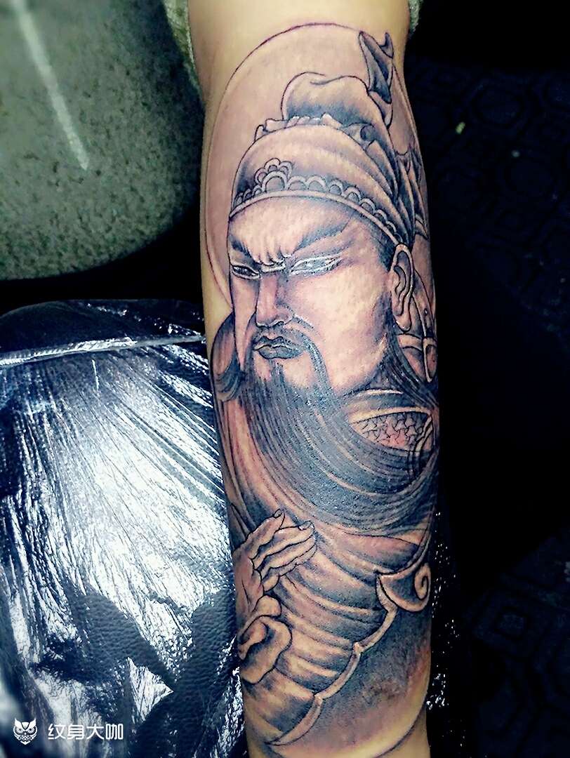 小臂关公_纹身图案手稿图片_陈建涛的纹身作品集