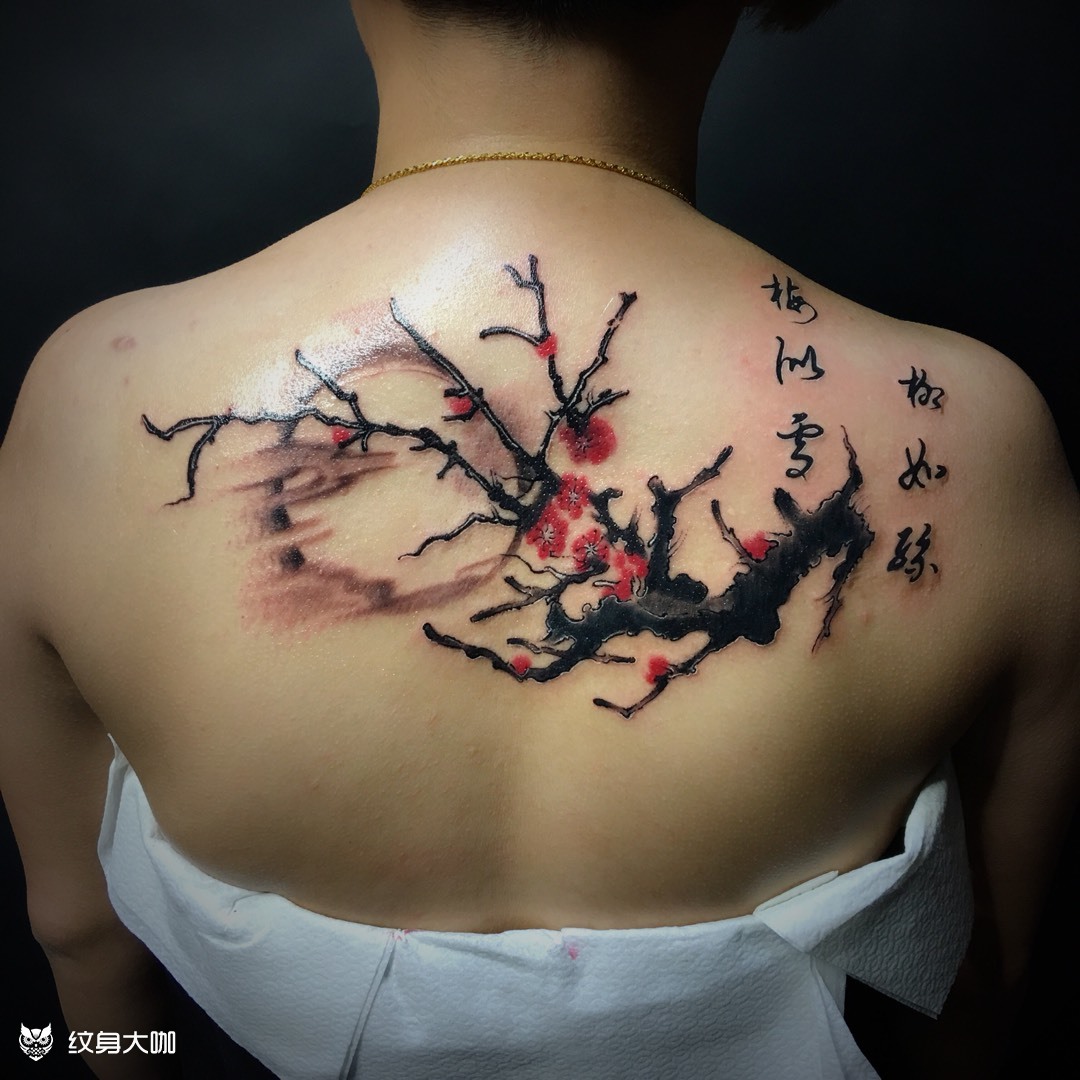 梅_纹身图案手稿图片_刘子豪的纹身作品集