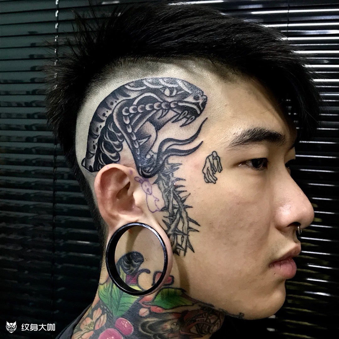 蛇头_纹身图案手稿图片_嘉宝的纹身作品集