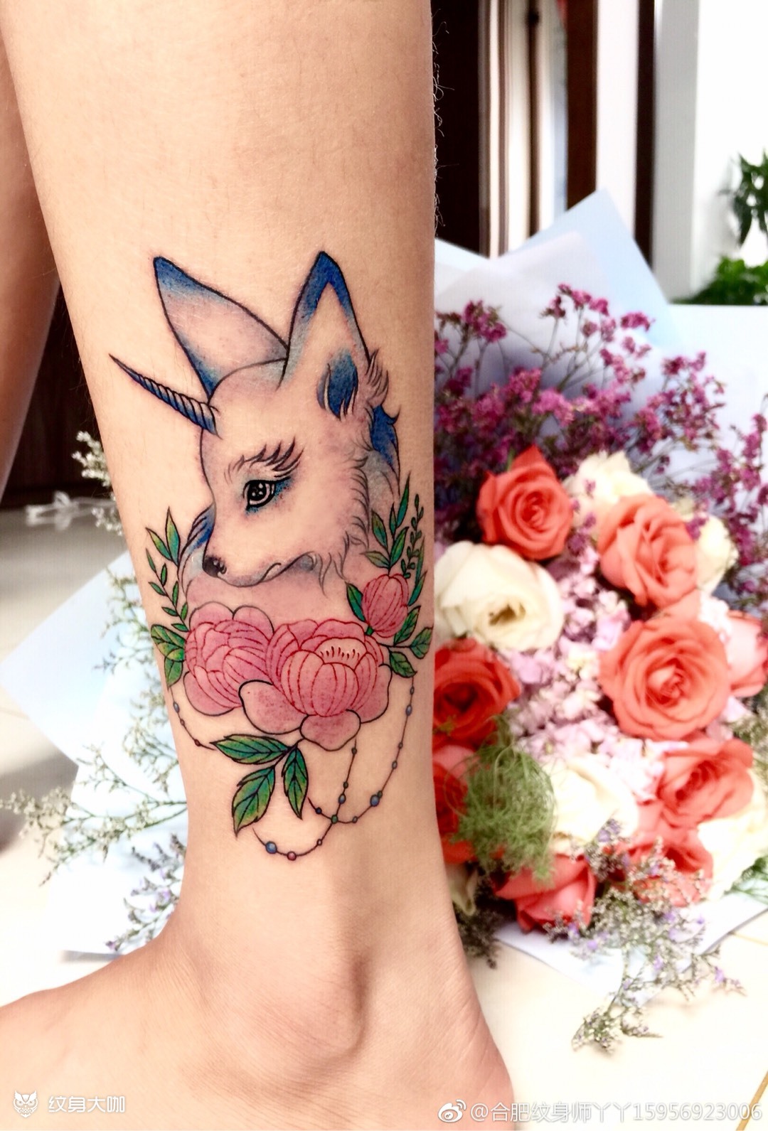 欧美风 小狐仙_纹身图案手稿图片_丫丫的纹身作品集