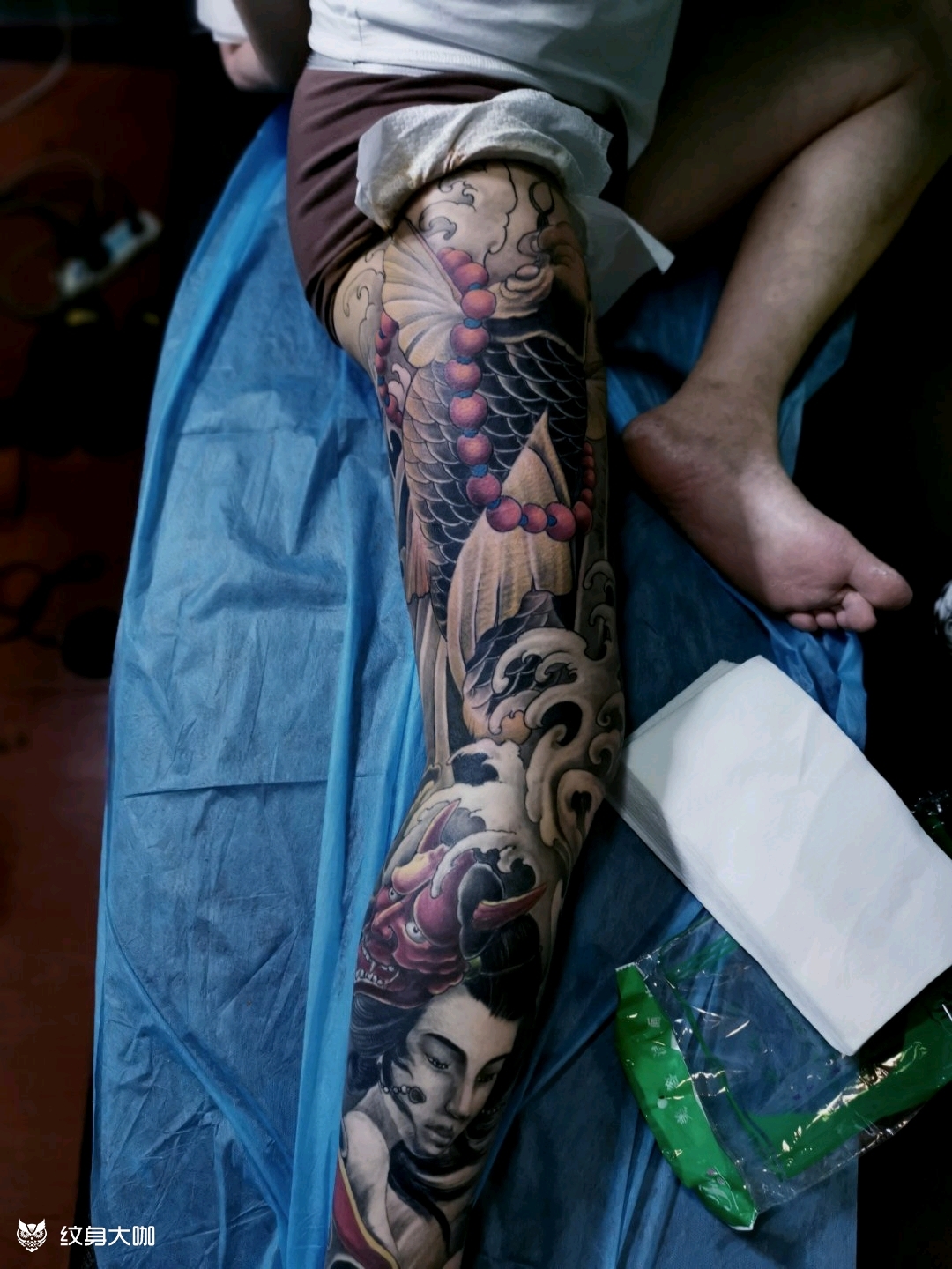 花腿_纹身图案手稿图片_许定权的纹身作品集