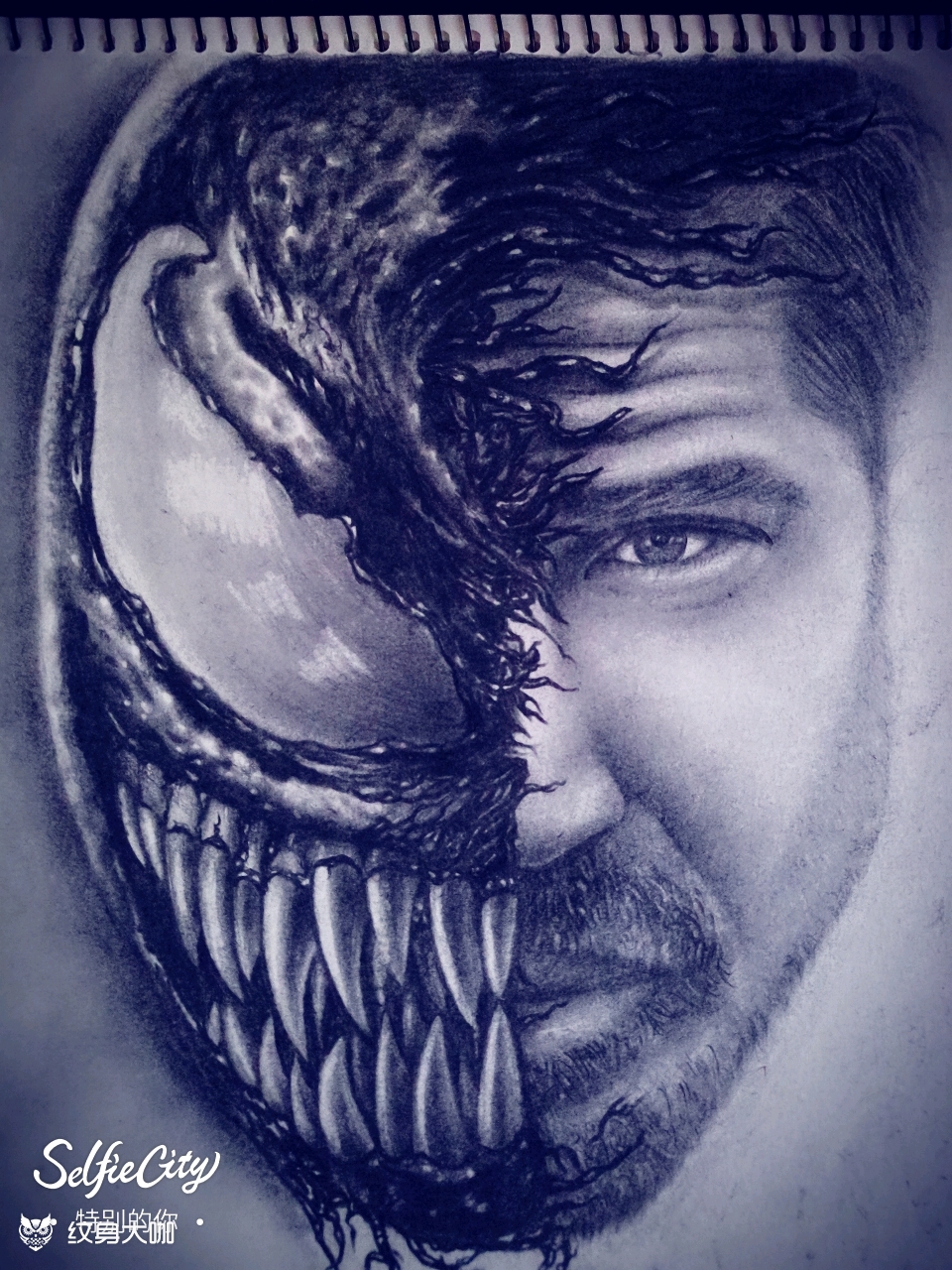 毒液_纹身图案手稿图片_御.虎的纹身作品集