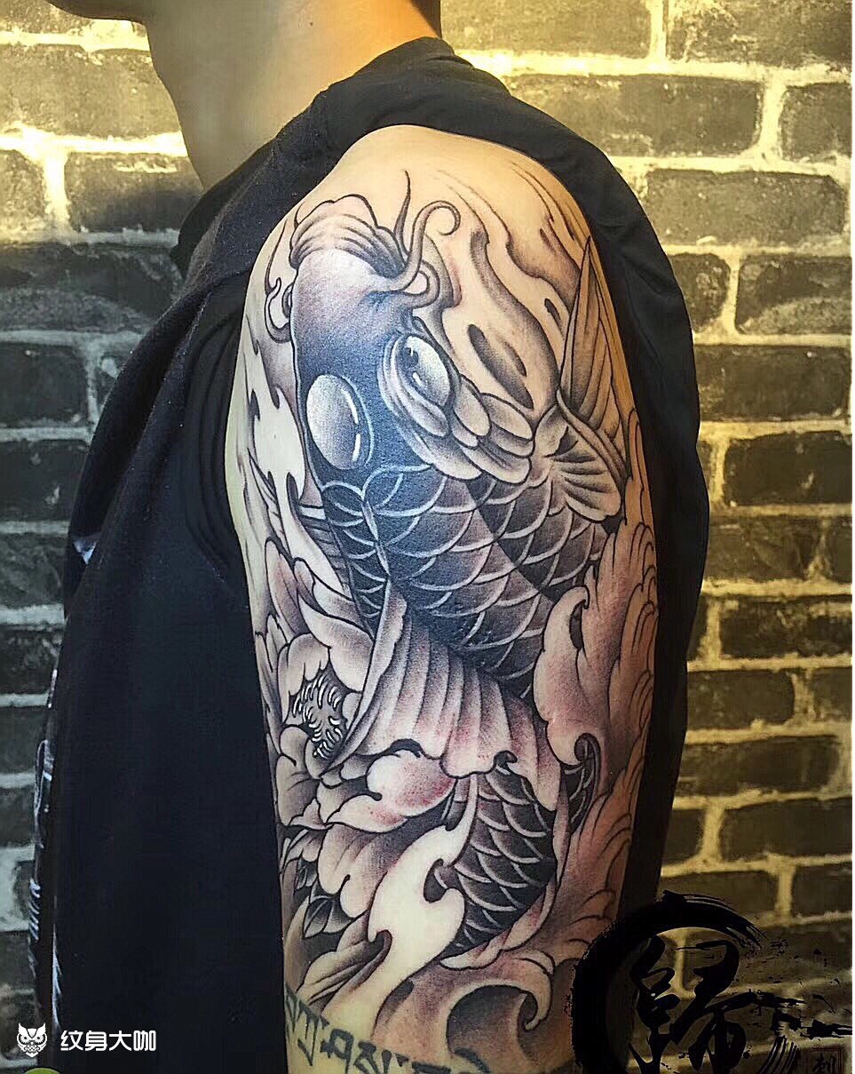 大臂鱼_纹身图案手稿图片_叶家宝的纹身作品集